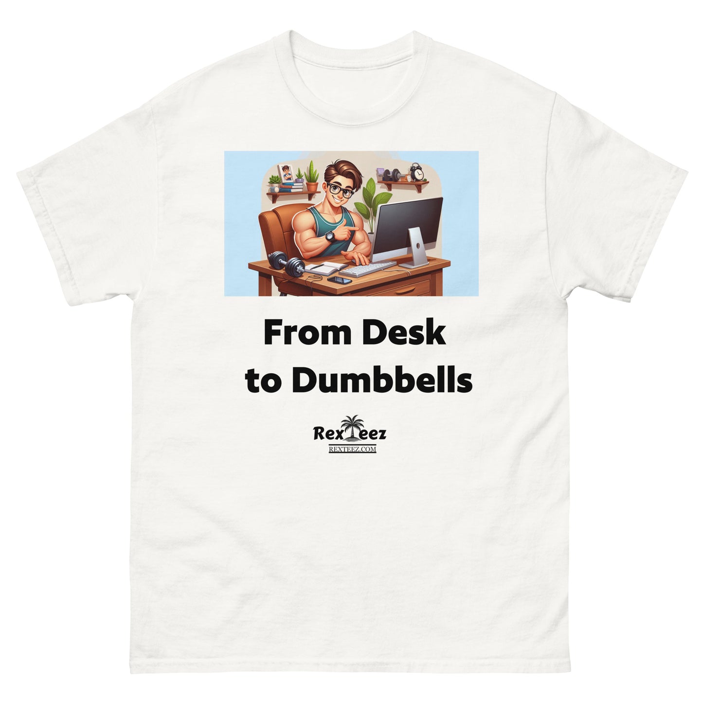 Desk to Dumbbells Men's classic tee