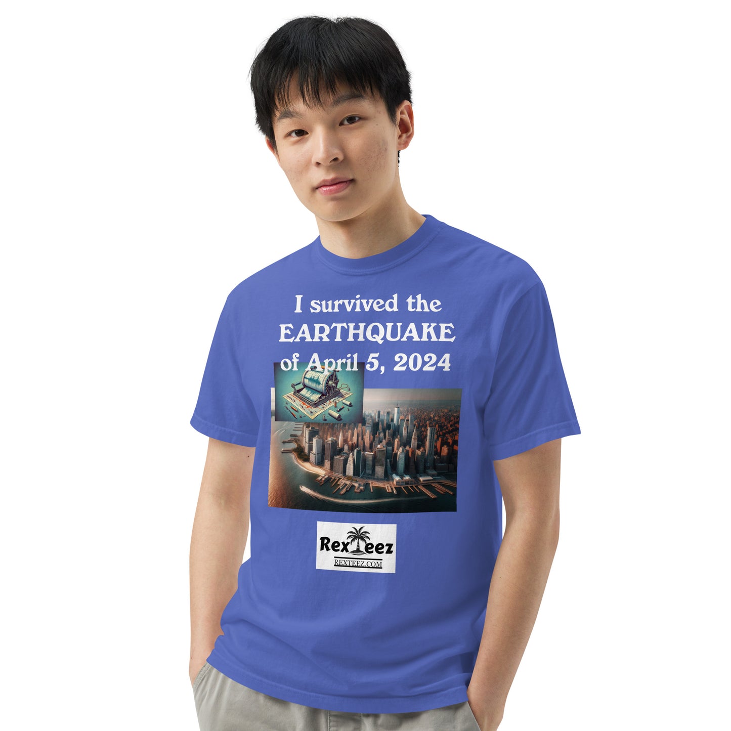 Earthquake Unisex garment-dyed heavyweight t-shirt