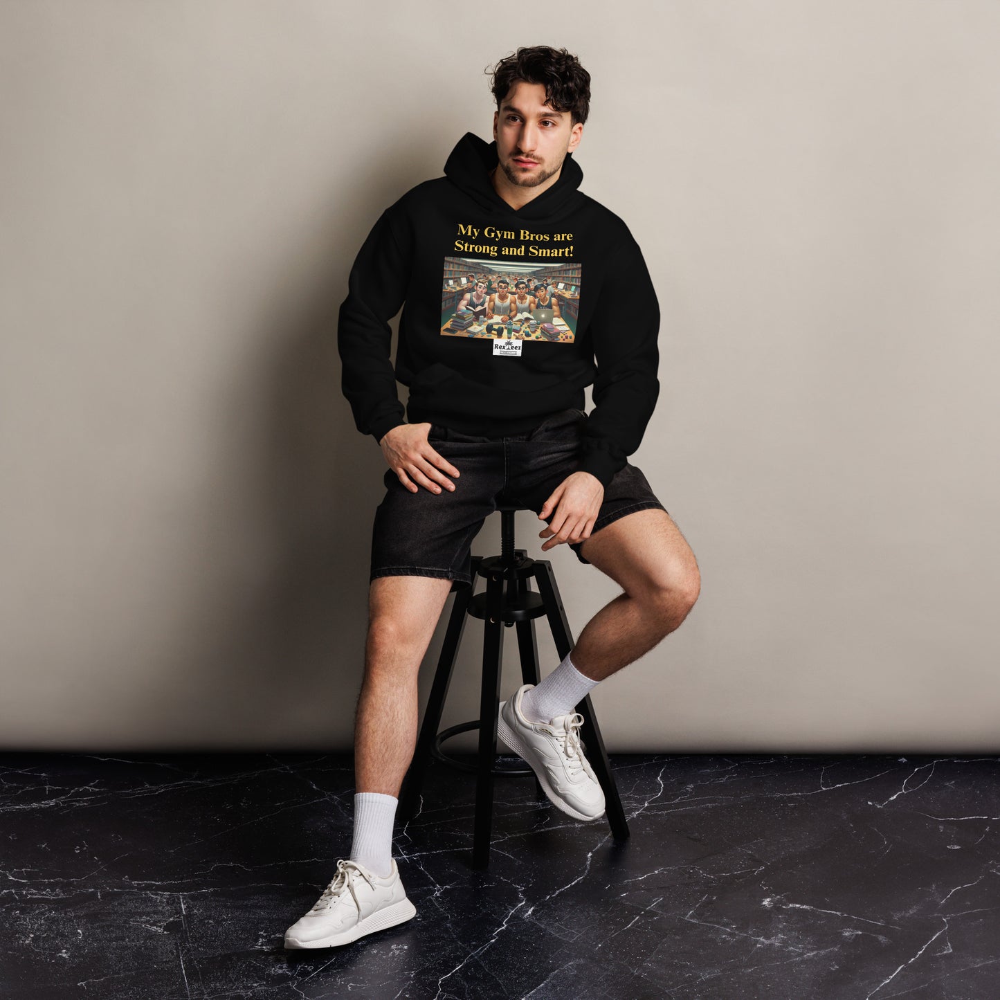 Unisex oversized hoodie - Gym Bros in School