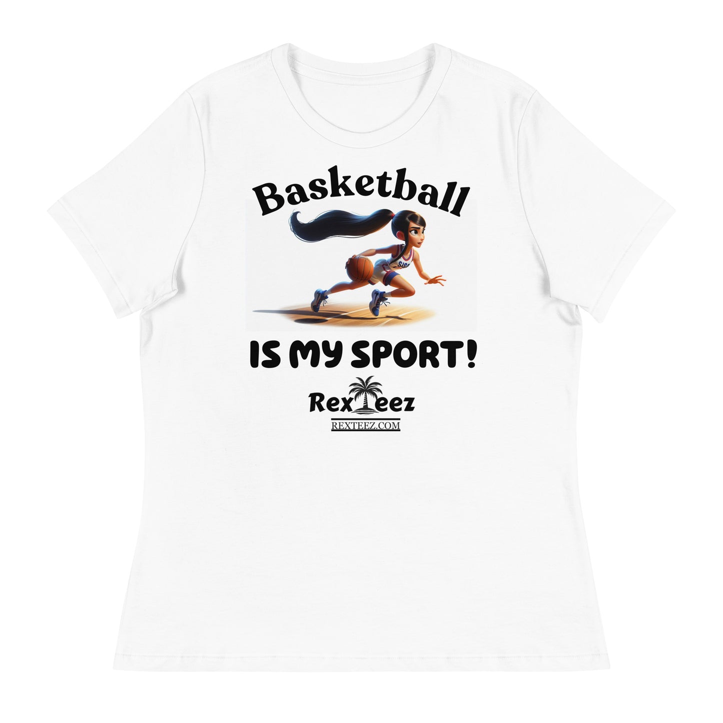 Basketball Girls Action Women's Relaxed T-Shirt